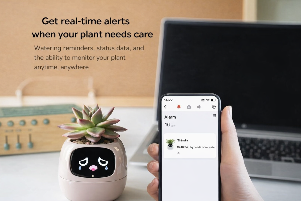 GrowJoy™ AI Smart Planter — Your Plant Has Feelings